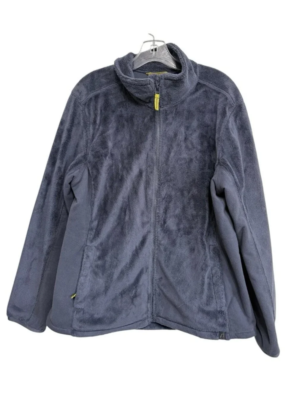 L.L. Bean Women's Full Zip Fleece Blue Sherpa Fleece Jacket Size Large Reg